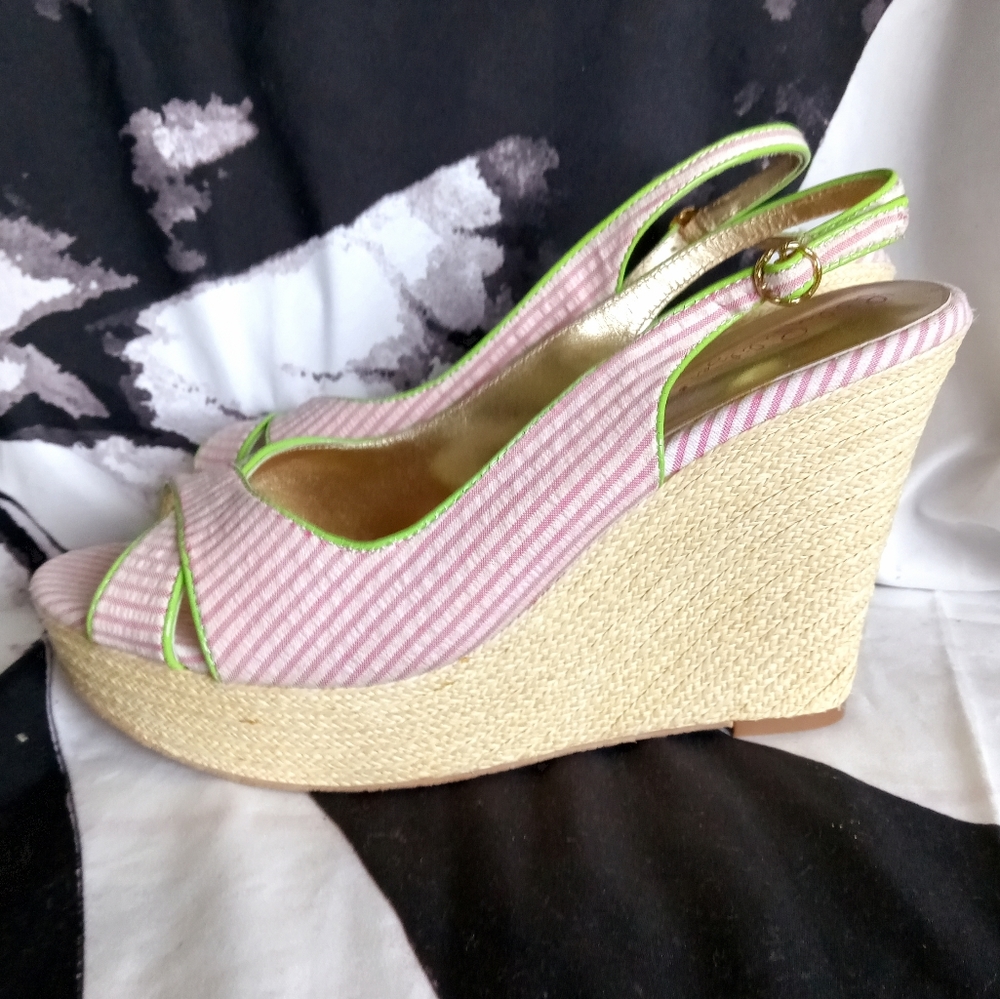 9) NWOT Lilly Pulitzer Hotty Espadrille Wedge Sandals - Picture 3 of 13